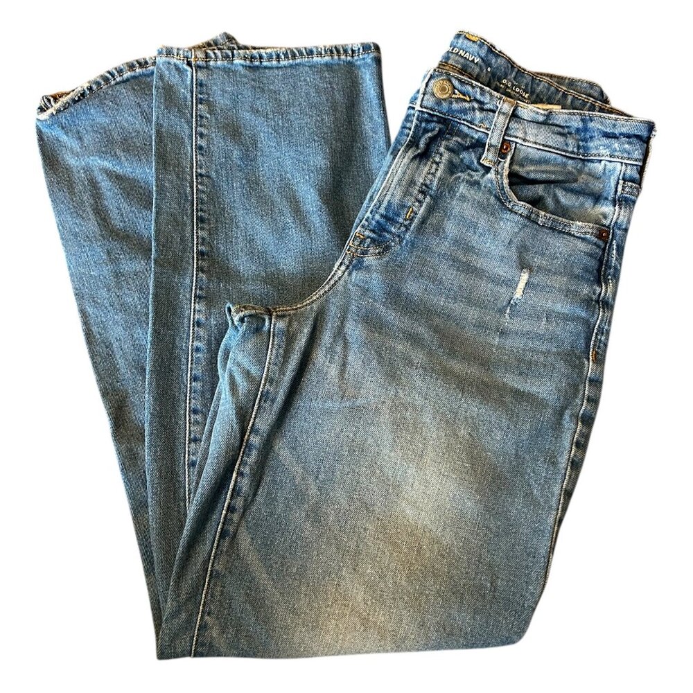 Old Navy OG Loose High Rise Womens Size 6 Distressed Jeans